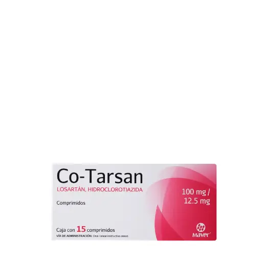 CO-TARSAN 100/12.5MG TABLETAS CON 15 (GI)