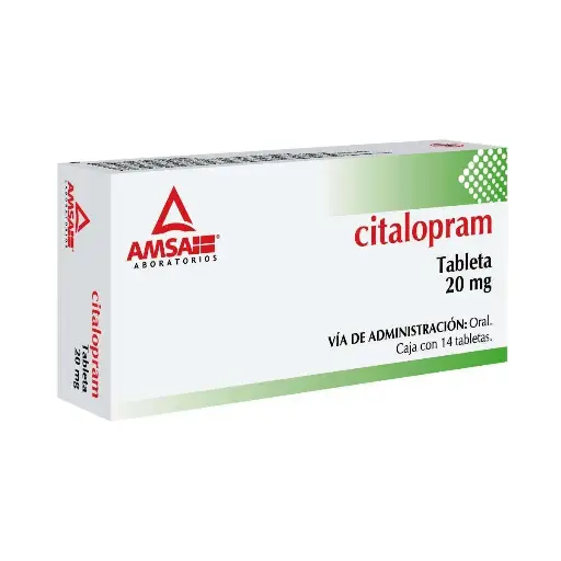 CITALOPRAM AMSA 20MG TABLETAS CON 14 (GI)