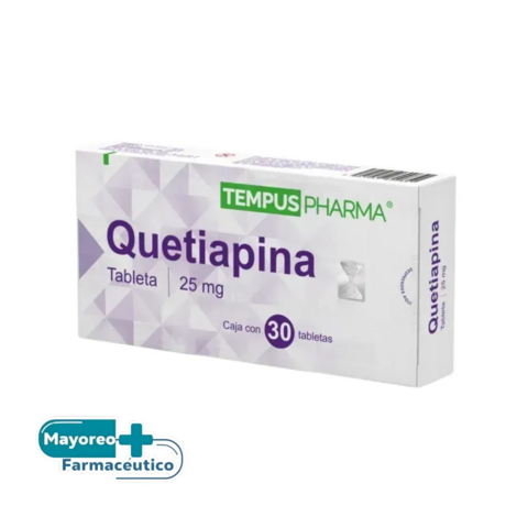 QUETIAPINA TEMPUSPHARMA 25MG TABLETAS CON 30 (GI)