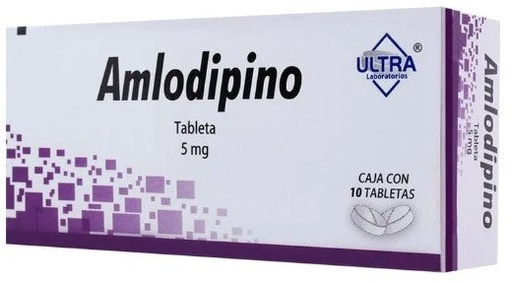AMLODIPINO ULTRA 5MG TABLETAS CON 10 (GI)