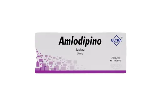 AMLODIPINO ULTRA 5MG TABLETAS CON 10 (GI)