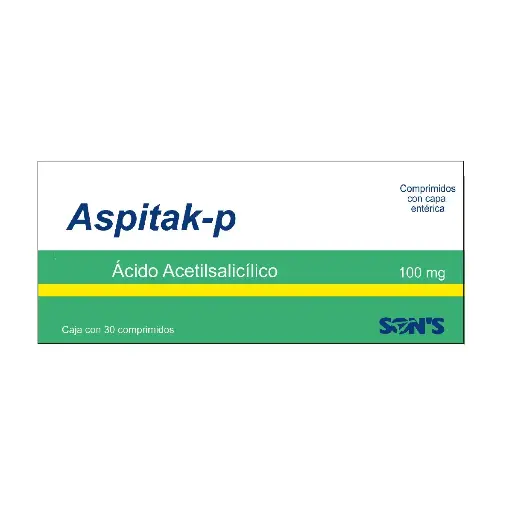 ASPITAK-P 100MG TABLETAS CON 30 (GI)