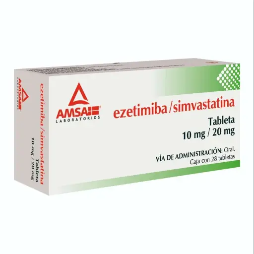 EZETIMIBA-SIMVASTATINA AMSA 10/20MG TABLETAS CON 28 (GI)