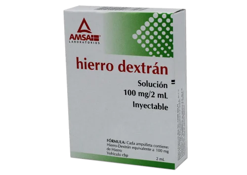 HIERRO DEXTRAN AMSA 100MG/2ML AMPOLLETA CON 3 (GI)