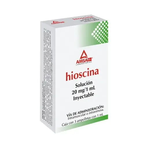 HIOSCINA AMSA 20MG/1ML AMPOLLETA CON 3 (GI)