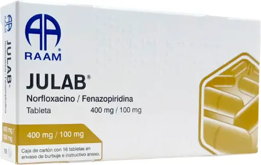 JULAB 400/100MG TABLETAS CON 16 (GI)