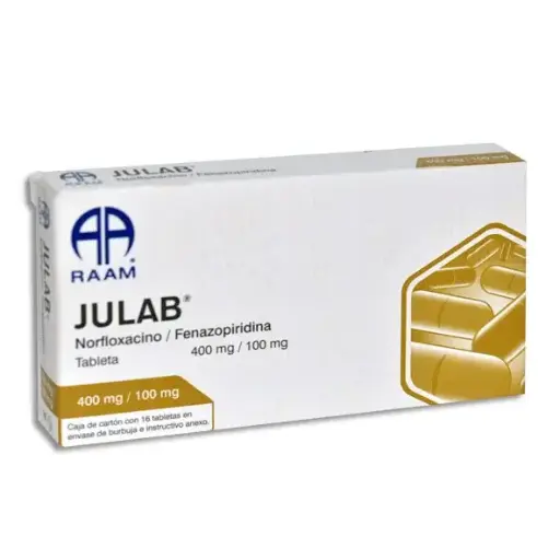 JULAB 400/100MG TABLETAS CON 16 (GI)