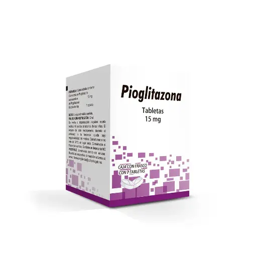 PIOGLITAZONA 15 MG TABLETAS CON 7 (GI)