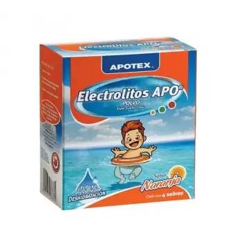 ELECTROLITOS APO NARANJA SOBRES POLVO CON 4