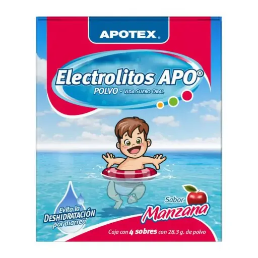 ELECTROLITOS APO MANZANA SOBRES POLVO CON 4