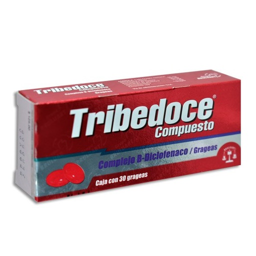 [Complejo B,Diclofenaco] TRIBEDOCE COMPUESTO GRAGEAS C/30