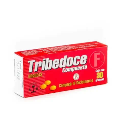 [Complejo B,Diclofenaco] TRIBEDOCE COMPUESTO GRAGEAS CON 30