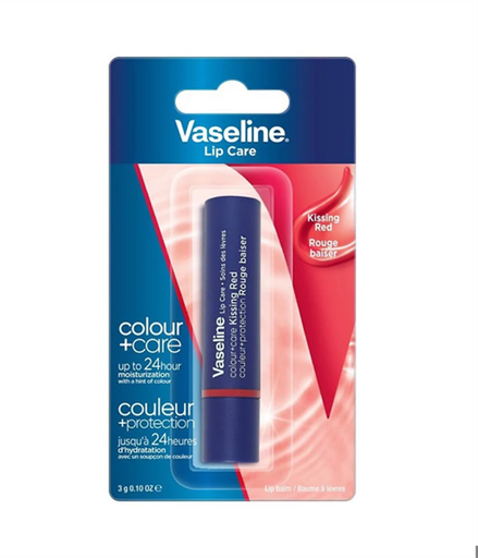 BALSAMO LABIAL VASELINE LIP CARE KISSING RED 3G