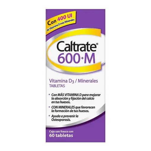 CALTRATE 600+M TABLETAS C/60