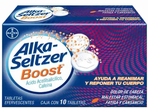 [ACIDO ACETILSALICILICO,CAFEINA] ALKA-SELTZER BOOST TABLETAS CON 10
