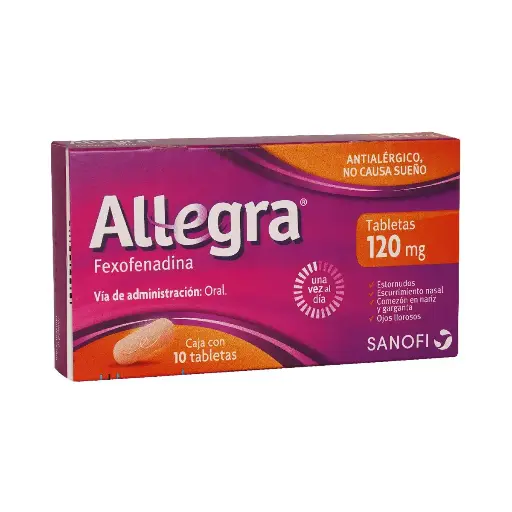 ALLEGRA 120MG C/10 TABLETAS