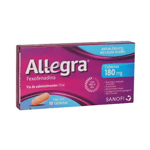 ALLEGRA 180MG C/10 TABLETAS