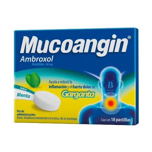 MUCOANGIN 20MG PASTILLAS C/18 (MENTA)