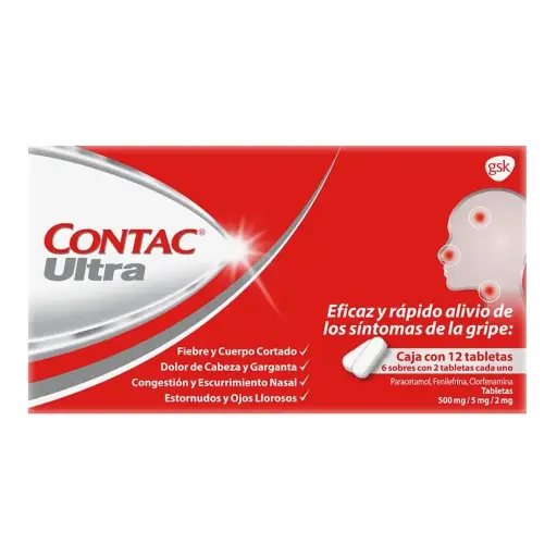 [Antigripal] CONTAC ULTRA TABLETAS CON 12