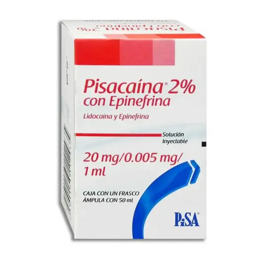 PISACAINA 2% C/EPINEFRINA FRASCO AMPULA 50ML