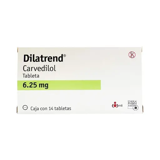 DILATREND 6.25MG TABLETAS C/14