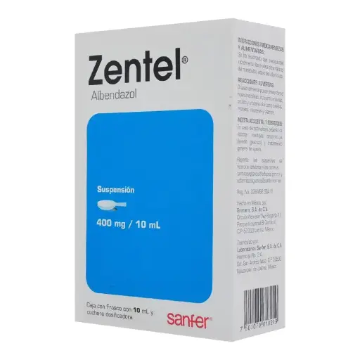 ZENTEL 400MG/10ML SUSPENSION 10ML