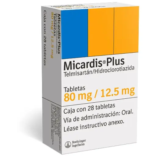 MICARDIS PLUS 80/12.5MG TABLETAS C/28