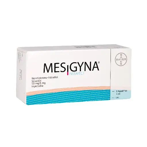 MESIGYNA INSTAYEC 50MG/5MG INYECTABLE C/1