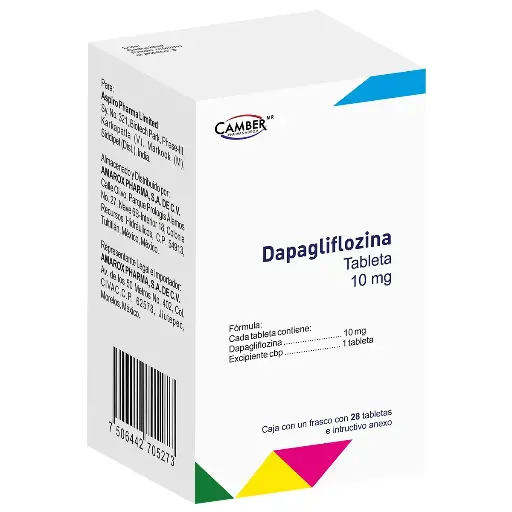 DAPAGLIFLOZINA CAMBER 10MG TABLETAS C/28 (GI)