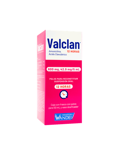 A* VALCLAN 12H 600/42.9MG/5ML SUSPENSION 50ML (GI)