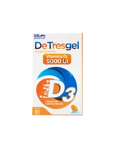 DETRESGEL D3 5000UI CAPSULAS C/60 (GI)