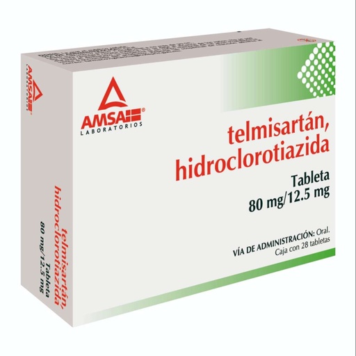TELMIS/HIDRO AMSA 80/12.5MG TABLETAS C/28 (GI)