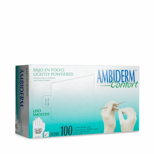 GUANTE AMBIDERM CONFORT X-CHICO CAJA C/100 *