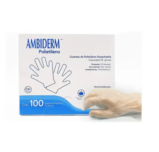 GUANTE AMBIDERM POLIETILENO CH C/100