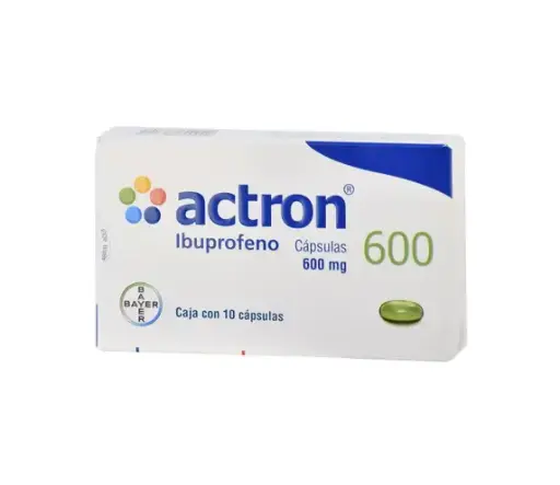 [Ibuprofeno] ACTRON 600MG CAPSULAS CON 10