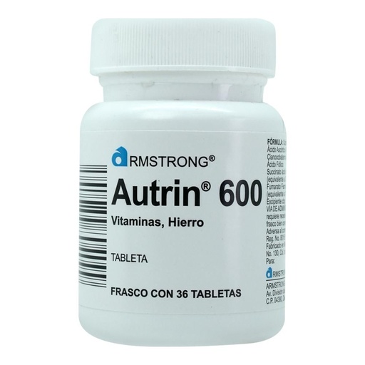 [Multivitaminicos] AUTRIN 600 FRASCO TABLETAS CON 36