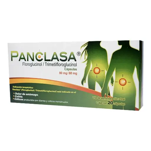 [FLOROGLUCINOL,TRIMETIFLOROGLUCINOL] PANCLASA 80/80MG CAPSULAS CON 20