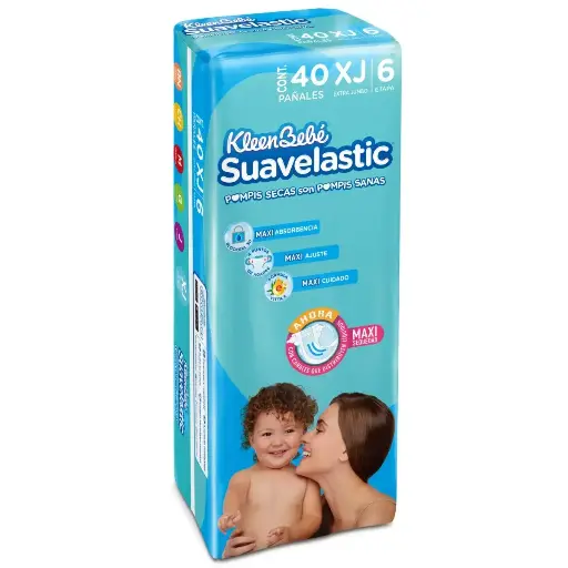 PAÑAL KBB SUAVELASTIC E6 EXJUMBO C/40 *