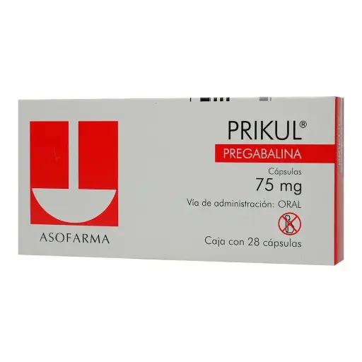 PRIKUL 75MG CAPSULAS C/28
