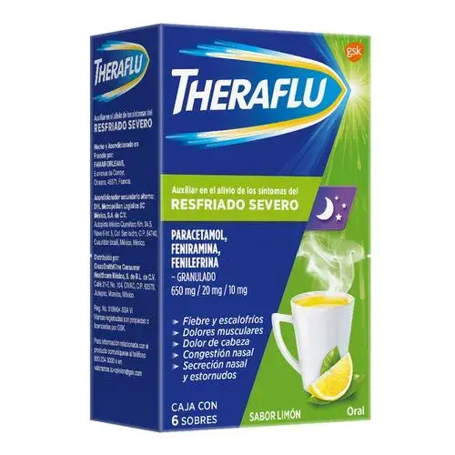 THERAFLU LIMON SOBRES C/6