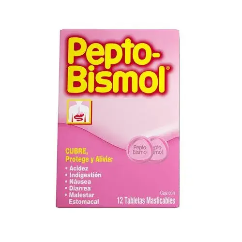 PEPTO-BISMOL TABLETAS MASTICABLES C/12