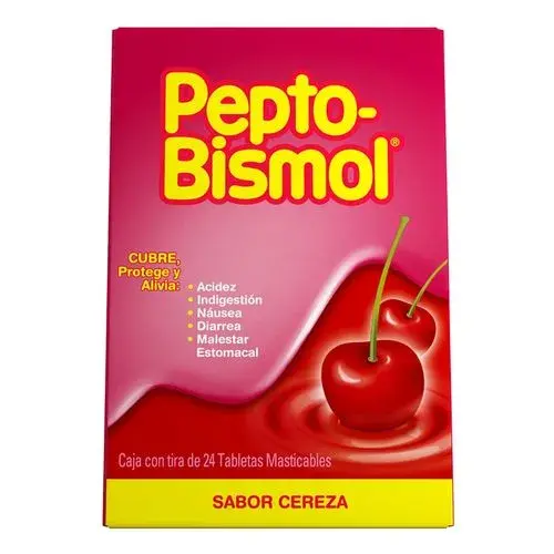 PEPTO-BISMOL CEREZA TABLETAS MASTICABLES C/24