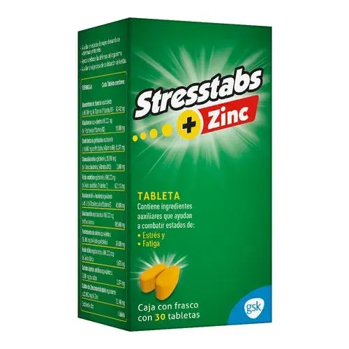 STRESSTABS 600 ZINC TABLETAS C/30
