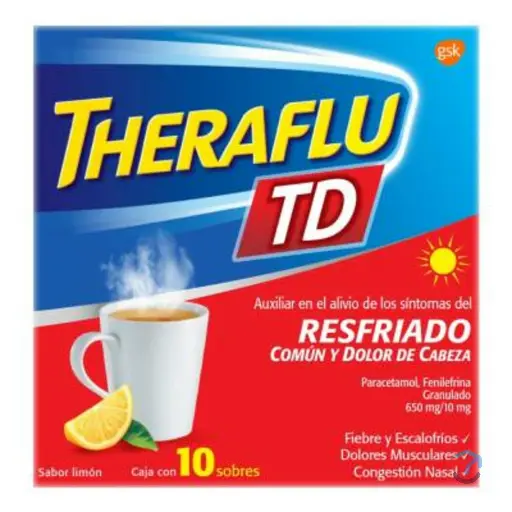 THERAFLU TD LIMON SOBRES C/10