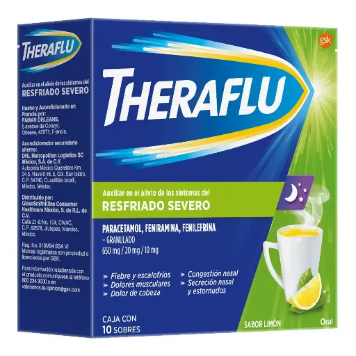 THERAFLU LIMON SOBRES C/10