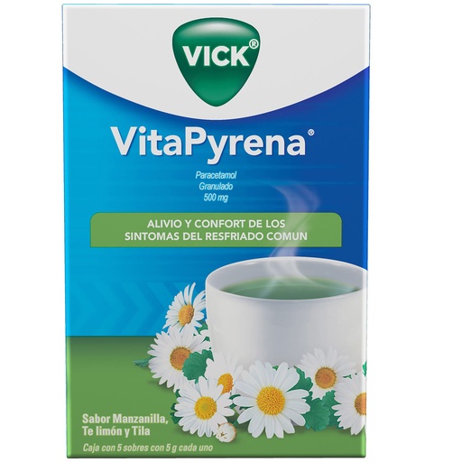 VICK VITAPYRENA 500MG SOBRES MANZANILLA C/5
