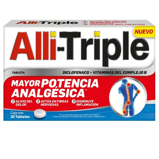 ALLI-TRIPLE TABLETAS C/20
