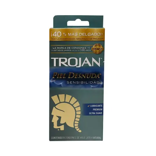 CONDON TROJAN PIEL DESNUDA SENSIBILIDAD C/9 *
