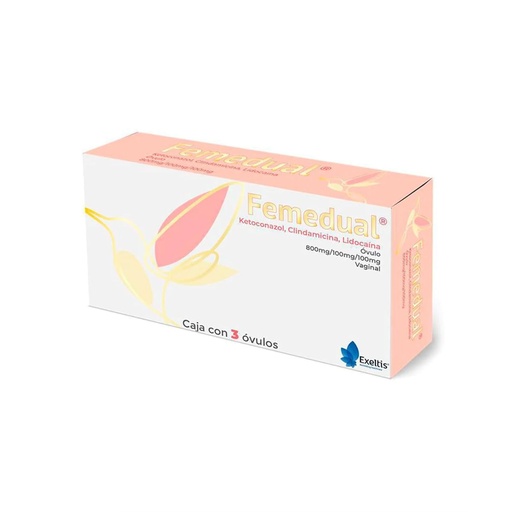 FEMEDUAL 800/100/100MG OVULOS C/3