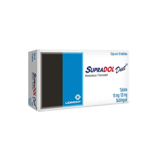 SUPRADOL DUET SUBLINGUAL 10/25MG TABLETAS C/10